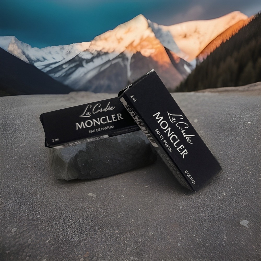 Lot Of 2 MONCLER LA CORDEE Men Eau de Parfum Samples 2ml/0.06fl‎ oz  NEW IN BOX
